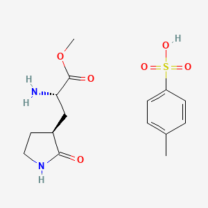 molecular formula C15H22N2O6S B8263374 Methyl (S)-2-amino-3-((S)-2-oxopyrrolidin-3-yl)propanoate 4-methylbenzenesulfonate 