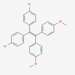 molecular formula C28H22Br2O2 B8263416 4,4'-(2,2-Bis(4-bromophenyl)ethene-1,1-diyl)bis(methoxybenzene) 