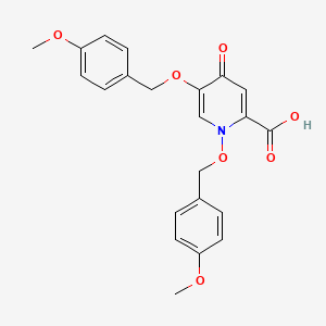 molecular formula C22H21NO7 B8263420 1,5-Bis((4-methoxybenzyl)oxy)-4-oxo-1,4-dihydropyridine-2-carboxylic acid 