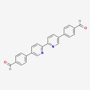 molecular formula C24H16N2O2 B8263445 4,4'-([2,2'-Bipyridine]-5,5'-diyl)dibenzaldehyde 