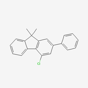 molecular formula C21H17Cl B8263452 4-Chloro-9,9-dimethyl-2-phenyl-9H-fluorene 