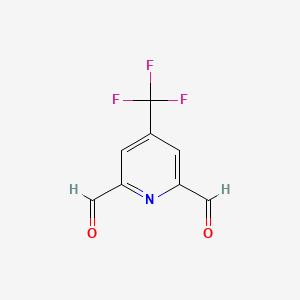 molecular formula C8H4F3NO2 B8263460 4-(Trifluoromethyl)pyridine-2,6-dicarbaldehyde 
