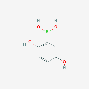 molecular formula C6H7BO4 B8263471 (2,5-Dihydroxyphenyl)boronicacid CAS No. 1238196-68-3