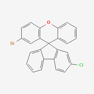 molecular formula C25H14BrClO B8263472 2'-Bromo-2-chlorospiro[fluorene-9,9'-xanthene] 