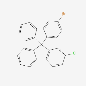 molecular formula C25H16BrCl B8263508 9-(4-Bromophenyl)-2-chloro-9-phenyl-9H-fluorene 