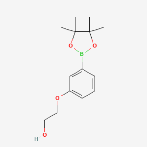 molecular formula C14H21BO4 B8263576 2-[3-(4,4,5,5-Tetramethyl-[1,3,2]dioxaborolan-2-yl)-phenoxy]-ethanol 