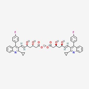 molecular formula C50H46CaF2N2O8 B8263585 Calcium (3S,5R,E)-7-(2-cyclopropyl-4-(4-fluorophenyl)quinolin-3-yl)-3,5-dihydroxyhept-6-enoate 