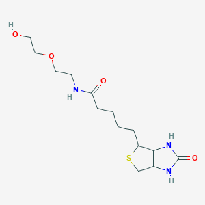 molecular formula C14H25N3O4S B8263613 N-[2-(2-hydroxyethoxy)ethyl]-5-(2-oxo-1,3,3a,4,6,6a-hexahydrothieno[3,4-d]imidazol-4-yl)pentanamide CAS No. 219484-77-2