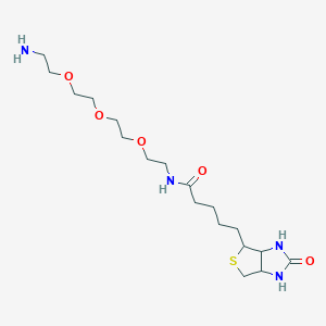 molecular formula C18H34N4O5S B8263629 (+)-生物素-PEG3-胺 