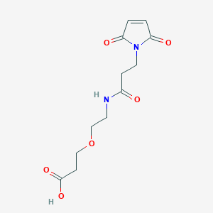 molecular formula C12H16N2O6 B8263655 Maleimide-NH-PEG1-CH2CH2COOH 