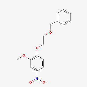 molecular formula C16H17NO5 B8263665 1-[2-(Benzyloxy)ethoxy]-2-methoxy-4-nitrobenzene 