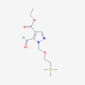 Ethyl 5-formyl-1-((2-(trimethylsilyl)ethoxy)methyl)-1H-pyrazole-4-carboxylate