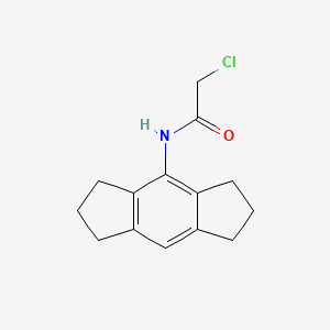 molecular formula C14H16ClNO B8263694 2-Chloro-N-(1,2,3,5,6,7-hexahydro-S-indacen-4-YL)acetamide 