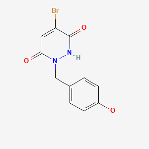 molecular formula C12H11BrN2O3 B8263719 4-Bromo-1-(4-methoxybenzyl)-1,2-dihydropyridazine-3,6-dione 