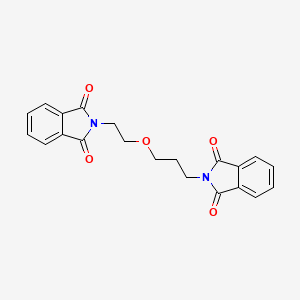 molecular formula C21H18N2O5 B8263722 2-(3-(2-(1,3-Dioxoisoindolin-2-YL)ethoxy)propyl)isoindoline-1,3-dione 