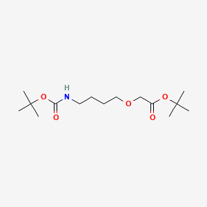 molecular formula C15H29NO5 B8263789 Tert-butyl 2-(4-((tert-butoxycarbonyl)amino)butoxy)acetate 