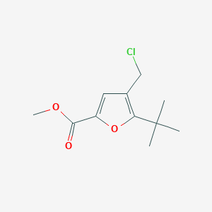 molecular formula C11H15ClO3 B8263796 Methyl 4-chloromethyl-5-t-butylfuran-2-carboxylate 