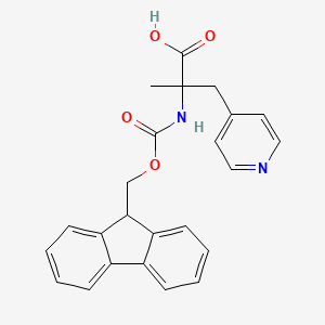 molecular formula C24H22N2O4 B8263804 2-({[(9H-fluoren-9-yl)methoxy]carbonyl}amino)-2-methyl-3-(pyridin-4-yl)propanoic acid 