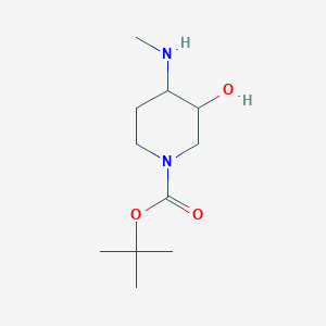 molecular formula C11H22N2O3 B8263847 tert-Butyl 3-hydroxy-4-(methylamino)piperidine-1-carboxylate 