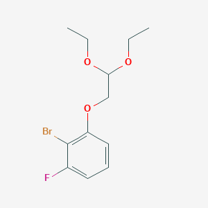 molecular formula C12H16BrFO3 B8263853 2-Bromo-1-(2,2-diethoxyethoxy)-3-fluorobenzene CAS No. 286836-06-4