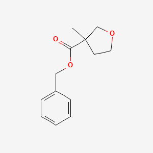 molecular formula C13H16O3 B8263860 Benzyl 3-methyloxolane-3-carboxylate 
