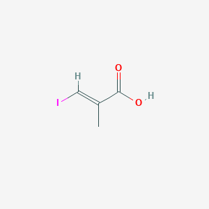 molecular formula C4H5IO2 B8263870 2-Methyl-3-iodoacrylic acid 