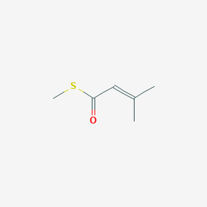 molecular formula C6H10OS B8263877 3-Methyl-1-(methylsulfanyl)but-2-EN-1-one 