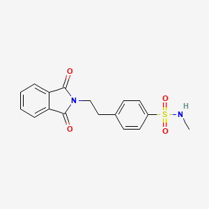 molecular formula C17H16N2O4S B8263895 4-(2-(1,3-Dioxoisoindolin-2-YL)ethyl)-N-methylbenzenesulfonamide 