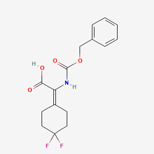 molecular formula C16H17F2NO4 B8263906 2-(4,4-Difluorocyclohexylidene)-2-(phenylmethoxycarbonylamino)acetic acid 