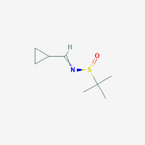 molecular formula C8H15NOS B8263910 (S)-N-(Cyclopropylmethylene)-2-methylpropane-2-sulfinamide 