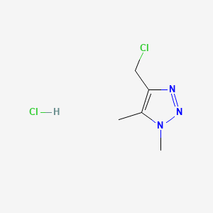molecular formula C5H9Cl2N3 B8263911 4-(Chloromethyl)-1,5-dimethyltriazole;hydrochloride 