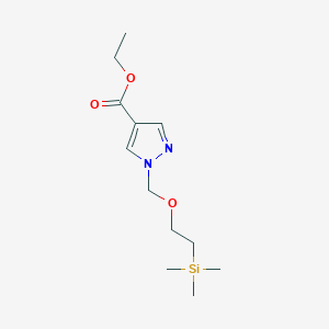 molecular formula C12H22N2O3Si B8263917 Ethyl 1-((2-(trimethylsilyl)ethoxy)methyl)-1H-pyrazole-4-carboxylate 