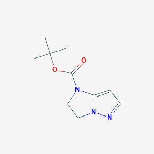 molecular formula C10H15N3O2 B8263925 Tert-butyl 2,3-dihydro-1H-imidazo[1,2-B]pyrazole-1-carboxylate 