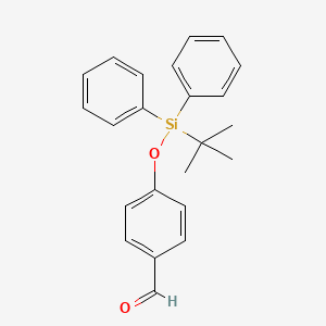 molecular formula C23H24O2Si B8263945 4-((2-Methyl-2-propyl)diphenylsilyloxy)benzaldehyde 
