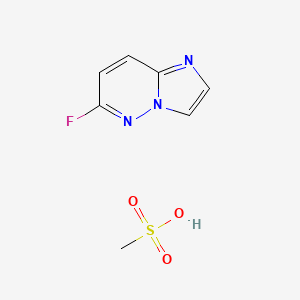 molecular formula C7H8FN3O3S B8264048 6-Fluoroimidazo[1,2-b]pyridazine methanesulfonate 