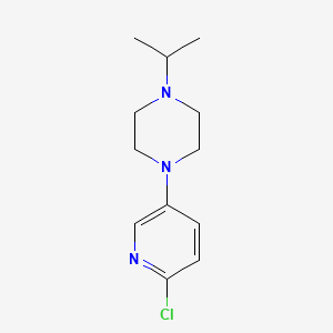 molecular formula C12H18ClN3 B8264056 1-(6-Chloropyridin-3-yl)-4-propan-2-ylpiperazine 