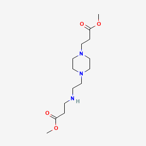 molecular formula C14H27N3O4 B8264066 Methyl 3-(4-(2-((3-methoxy-3-oxopropyl)amino)ethyl)piperazin-1-YL)propanoate 