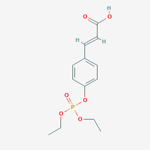 molecular formula C13H17O6P B8264087 (E)-3-(4-diethoxyphosphoryloxyphenyl)prop-2-enoic acid 