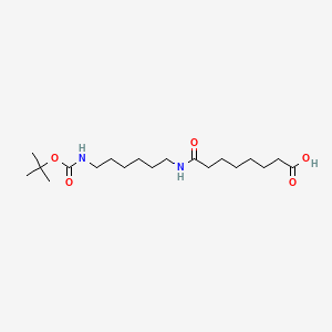 molecular formula C19H36N2O5 B8264092 8-((6-((Tert-butoxycarbonyl)amino)hexyl)amino)-8-oxooctanoic acid 