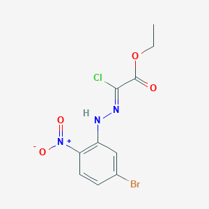 molecular formula C10H9BrClN3O4 B8264128 ethyl (2Z)-2-[(5-bromo-2-nitrophenyl)hydrazinylidene]-2-chloroacetate 