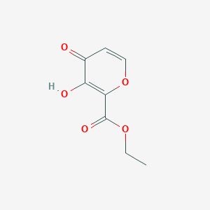 molecular formula C8H8O5 B8264132 Ethyl 3-hydroxy-4-oxo-4H-pyran-2-carboxylate 