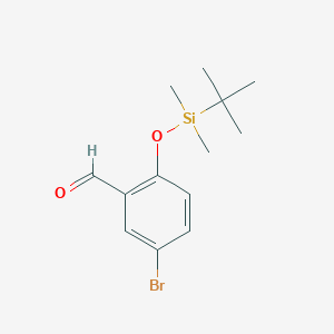 molecular formula C13H19BrO2Si B8264134 2-(tert-Butyldimethylsilyloxy)-5-bromobenzaldehyde 