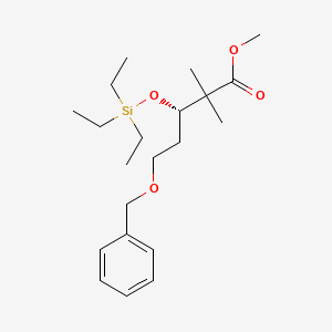 Methyl (3S)-5-(benzyloxy)-2,2-dimethyl-3-[(triethylsilyl)oxy]pentanoate