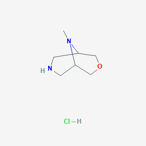 molecular formula C7H15ClN2O B8264241 9-Methyl-3-oxa-7,9-diazabicyclo[3.3.1]nonane hydrochloride 