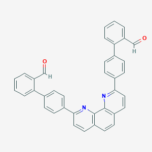 molecular formula C38H24N2O2 B8264322 4',4'''-(1,10-Phenanthroline-2,9-diyl)bis(([1,1'-biphenyl]-2-carbaldehyde)) 