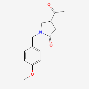 molecular formula C14H17NO3 B8264574 1-(4-Methoxybenzyl)-4-acetylpyrrolidine-2-one 