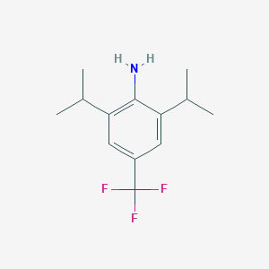 molecular formula C13H18F3N B8264586 2,6-Bis(propan-2-YL)-4-(trifluoromethyl)aniline 
