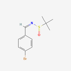 molecular formula C11H14BrNOS B8264611 (NZ)-N-[(4-bromophenyl)methylidene]-2-methylpropane-2-sulfinamide 