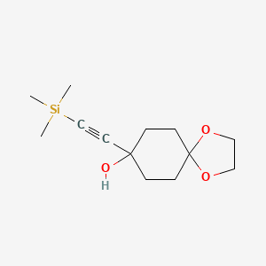 molecular formula C13H22O3Si B8264613 8-三甲基甲硅烷基乙炔基-1,4-二氧杂螺[4.5]癸-8-醇 