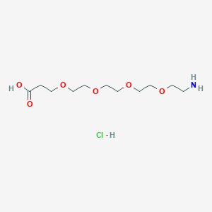 molecular formula C11H24ClNO6 B8264618 1-Amino-3,6,9,12-tetraoxapentadecan-15-oic acid hydrochloride 